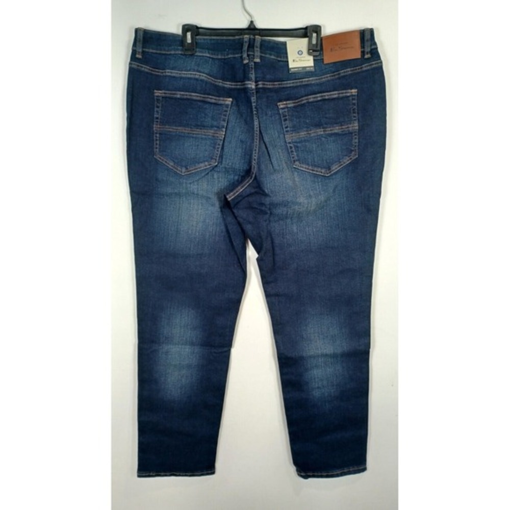 Ben Sherman Shoreditch Wash Navy Blue Jeans Denim Stretch Skinny Fit 42W NWT - Picture 2 of 6